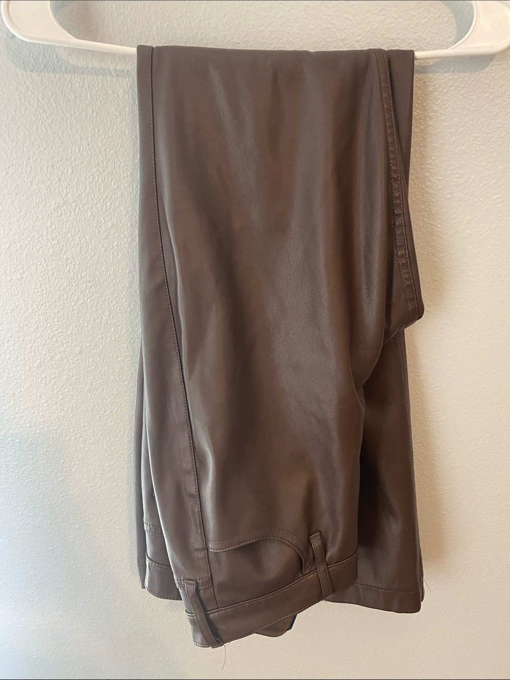 Hollister Women’s Dark Brown Faux Leather Pants